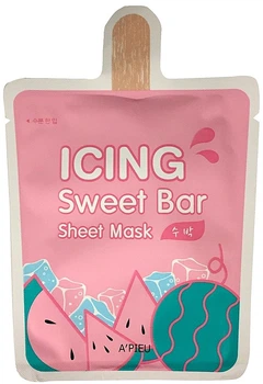 Тканевая маска "Мороженко" с экстрактом арбуза A'pieu Icing Sweet Bar Sheet Mask Watermelon 21g (814024-911727-2)