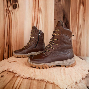 Берцы ботинки теплые Зима до - 25 натуральная гидрофобная кожа+натуральная шерсть усиленная пятка и носок 43