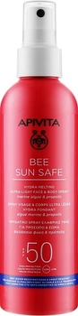 Солнцезащитный спрей для лица и тела - Apivita Bee Sun Safe Hydra Melting Ultra Light Face & Body Spray SPF50 200ml (947636-1205849-2)