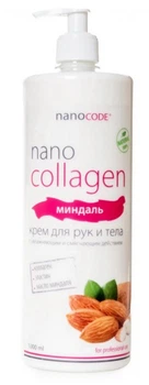 Крем для рук и тела "Миндаль" NanoCode NanoCollagen Hand and Body Cream 1000ml (662621-576987-2)