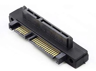 Перехідник угловий SATA 7+15 M/F, 90 градусів поворотний САТА (816053750) Чорний