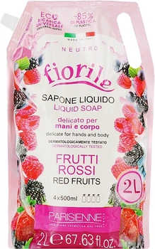 Жидкое мыло "Красные фрукты" - Parisienne Italia Fiorile Red Fruits Liquid Soap (дой-пак) 2000ml (994709-1288285-2)