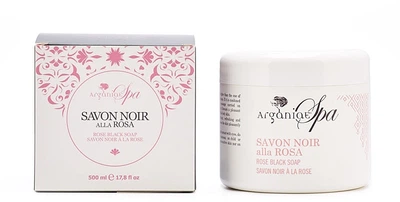 Натуральне чорне оливкове мило "Роза" - Arganiae Spa Savon Noir Rose 250g (1098849-1461658-2)