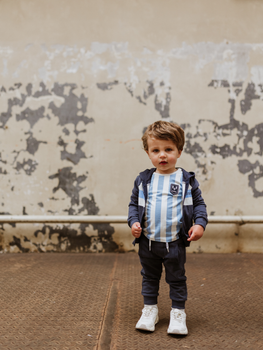 Komplet (kurtka + spodnie + koszulka z długim rękawem) dla dzieci Messi S49313-2 122-128 cm Granatowy (8720815172663)
