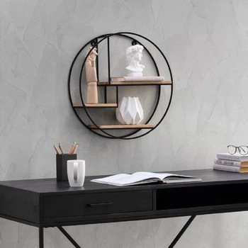 Настенная полочка Round Black