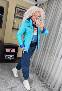 Fashions • Куртка трансформер женская Entony Fashions 66 мята (№3503/а-бр-мк)