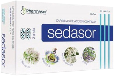 Дієтична добавка Pharmasor Sedasor Continuous Action 30 капсул (8470001860170)