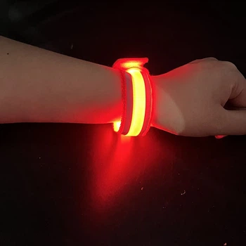 Світлодіодний браслет LED. Браслет безпеки. Червоний