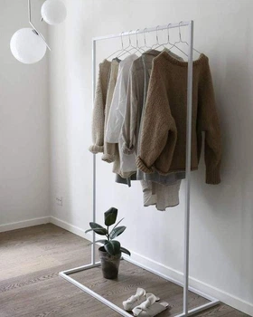 Дизайнерская Напольная вешалка в стиле Loft Design 80x50x180h Белый/Металл ATL361