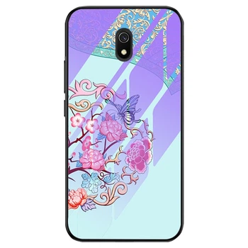 Чехол Logarm Luminic Glass для Xiaomi Redmi 8A Бирюзовый Без бренда