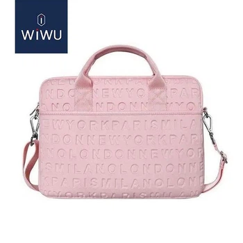 Сумка для ноутбука WiWU Vogue Laptop Slim 13.3'' 14.2'' (для макбука, органайзер) - Нежно розовый