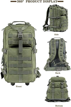 Водонепроникний тактичний військовий рюкзак LYRAL 30L Cordura 1000d, олива