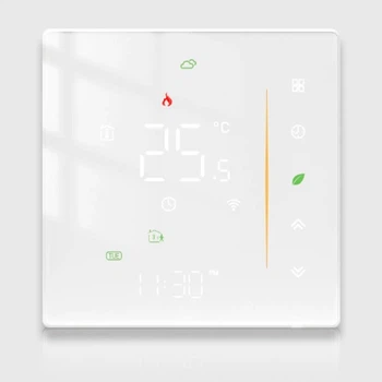 Сенсорний Wi-Fi регулятор електричної теплої підлоги Moes білий (Tuya smart)