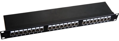 Патч-панель Q-LANTEC 19" 1U 24 порти Cat 5e STP Black (PK-S5-1)