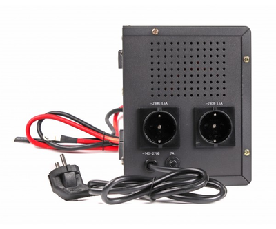 ДБЖ Maxxter MX-HI-PSW500-01 Black, 500VA, 300 Вт, інвертор, 2 розетки, батарея зовнішня (MX-HI-PSW500-01)