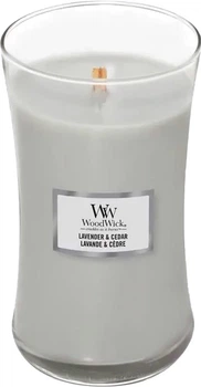 Ароматична свічка Woodwick деревна Lavender & Cedar 160 годин (1666272E)