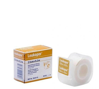 Рулон пластиру BSN Medical Leukopor Esparadrapo De Tejido Pieles Sensibles 1 шт (4042809074772)