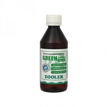 Препарат против рыбьей оспы, ихтиофтириоза Zoolek Green Ichtio 250мл (0048)