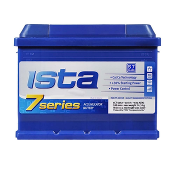 Автомобильный аккумулятор ISTA 7 Series 60Ah 600A R+ (правый +)