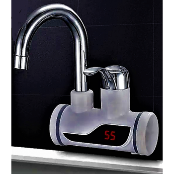 Проточний електричний водонагрівач з LCD екраном Instant Water Faucet DELFA (бічне підключення)