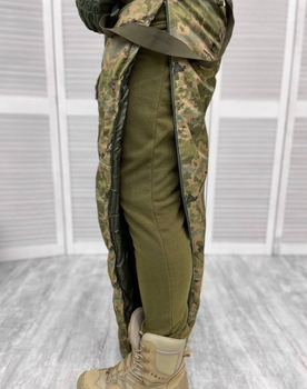 Армейский зимний водонепроницаемый костюм Softshell (куртка и штаны) на флисе и синтепоне (Камуфляж Пиксель) XL
