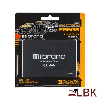 Жесткий диск 2.5" SSD 256Gb Mibrand Caiman Series, MI2.5SSD/CA256GBST, 3D TLC, SATA-III 6Gb/s, зап/чт. - 460/550мб/с (2270255)