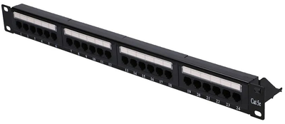 Патч-панель ExtraLink 19" 1U 24 порти Cat 5e UTP V2 Black (EX.9809)
