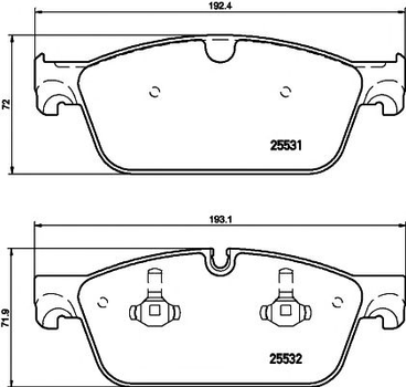 2553101 TEXTAR Гальмівні колодки до дисків Textar (2553101)