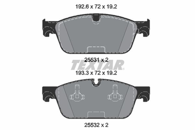 2553101 TEXTAR Гальмівні колодки до дисків Textar (2553101)