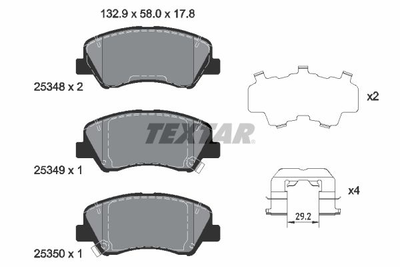 2534801 TEXTAR Гальмівні колодки до дисків Textar (2534801)