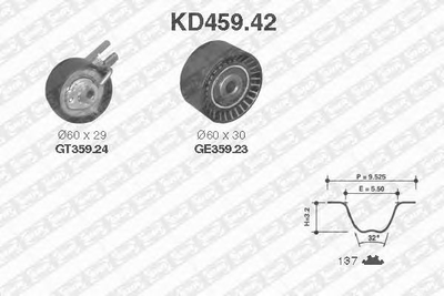 KD459.42 NTN-SNR - Ремкомплект ременя ГРМ NTN (KD45942)