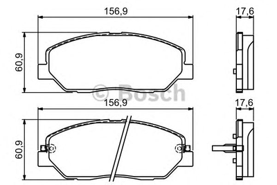 0986494227 BOSCH Гальмівні колодки до дисків Bosch (0986494227)