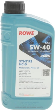Моторна олива ROWE 5W-40 Hightec Synt RS HC-D