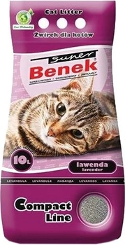 Żwirek dla kotów zbrylajacy Super Benek Compact Lawenda 10 l (5905397011095)