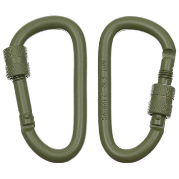 Карабіни алюмінієві MFH Carabiner 6 мм х 6 см Olive