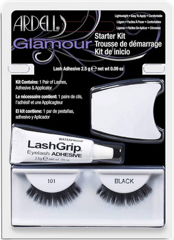 Zestaw rzęs Ardell Glamour Lashes 101 Demi Black Set 3 szt (74764600820)