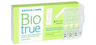 Увлажняющие капли Bausch & Lomb Biotrue Drops 10*0.5 мл