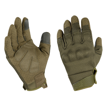 M-Tac перчатки A30 Olive, тактические перчатки зсу, военные перчатки, перчатки олива, мужские перчатки
