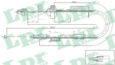 Трос зчеплення LPR LPRC0199C LPR (C0199C)