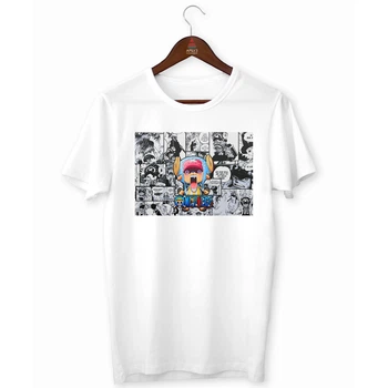 Футболка белая с аниме принтом "One Piece Ван-Пис Tony Tony Chopper Тони Тони Чоппер (комикс)" Push IT XL