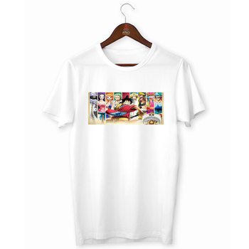 Футболка белая с аниме принтом "One Piece Ван-Пис Luffy Луффи и команда" Push IT L