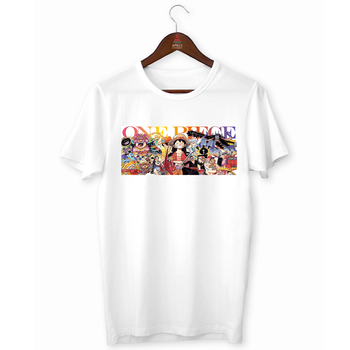 Футболка белая с аниме принтом "One Piece Ван-Пис Luffy Луффи и команда One Piece" Push IT XL