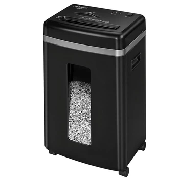 Шредер - знищувач Fellowes Microshred 450M, 9 аркушів, фрагменти 2х12 мм, кошик 22 л.