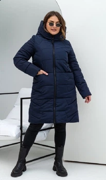 Жіноче зимове пальто з капюшоном MODA 200117 66 Синій (М-200117/2 U )
