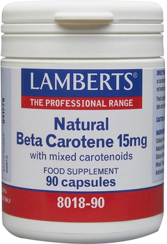 Kompleks witamin i minerałów Lamberts Beta Caroteno Natural 90 Caps (5055148401122)