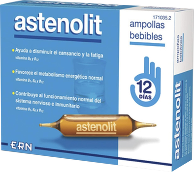 Біологічно активна добавка Ern Астеноліт 12 питних ампул 10 мл (8436021710352)