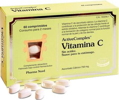 Kompleks witamin i minerałów Pharma Nord Activecomplex Vit C 60 caps Calcium Ascorbate (5709976262201)