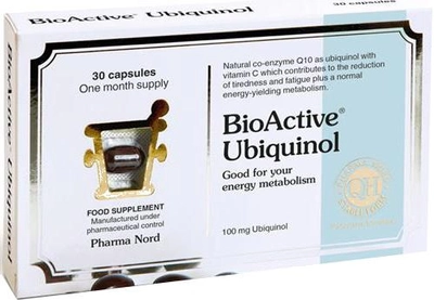 Харчова добавка Pharma Nord Bio Active Uniquinol Q10 30 капсул (5709976189102)