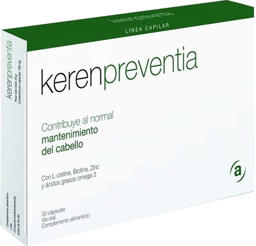 Комплекс вітамінів та мінералів Keren 2 Preventia Профілактика випадіння волосся 30 капсул (8437002564469)