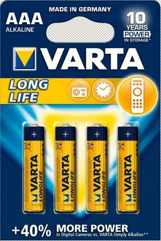 Батарейки VARTA 4103 ААА (LR03) EXTRA LongLife 1х4 шт.